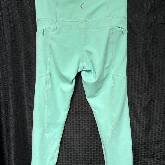 ZYIA Zip Pocket Light N Tight High Rise Crop Capri‎ Leggings Mint Green Size 4 - Picture 4 of 8